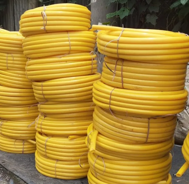 Yellow plastic conduits
